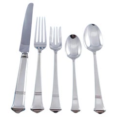 Juego de cubiertos de plata de ley Windham by Tiffany & Co 71 piezas Cena