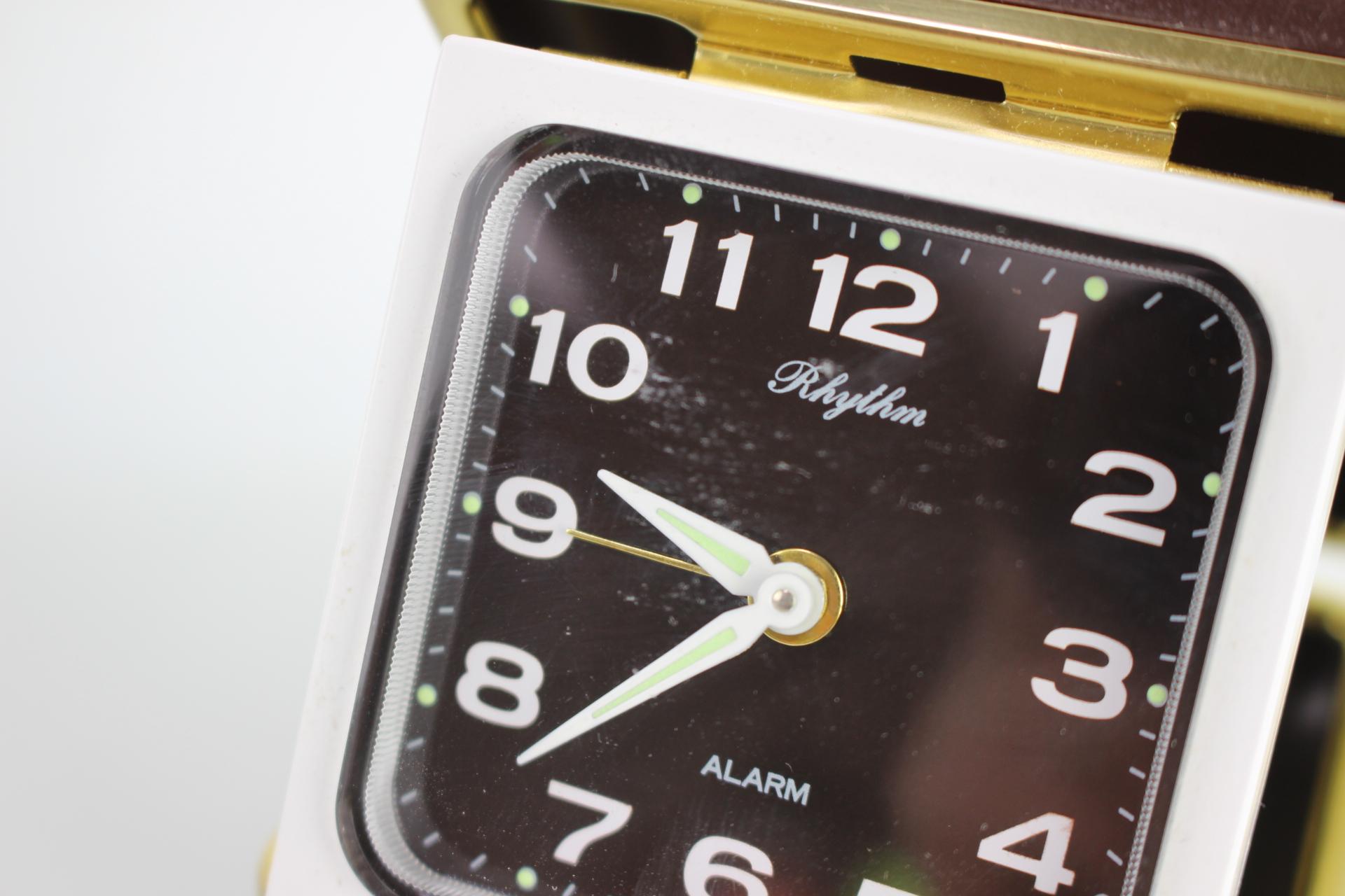 Plastic Winding Alarm Clock RHYTM, Czechoslovakia, 1960s For Sale
