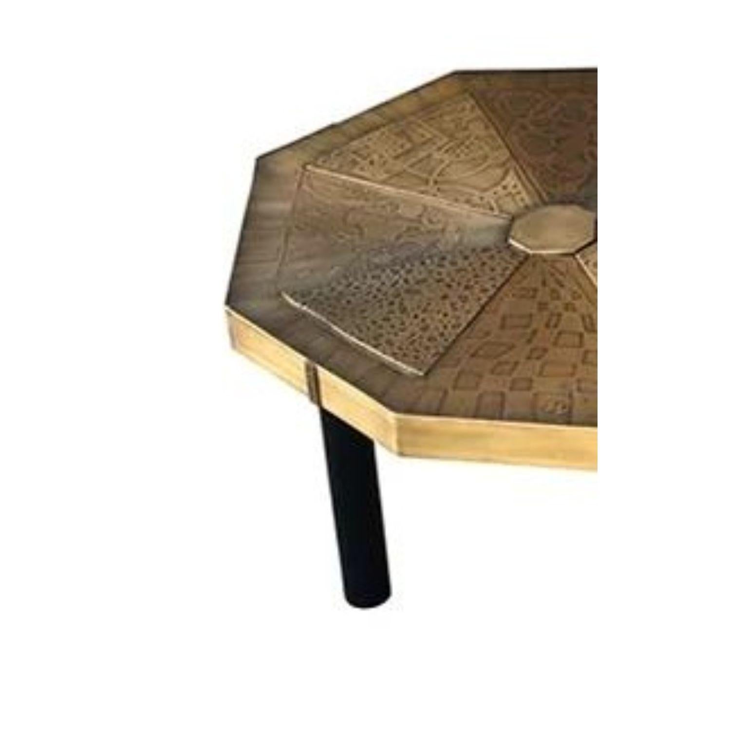 Modern Windmill Brass Coffee Table by Brutalist Be For Sale