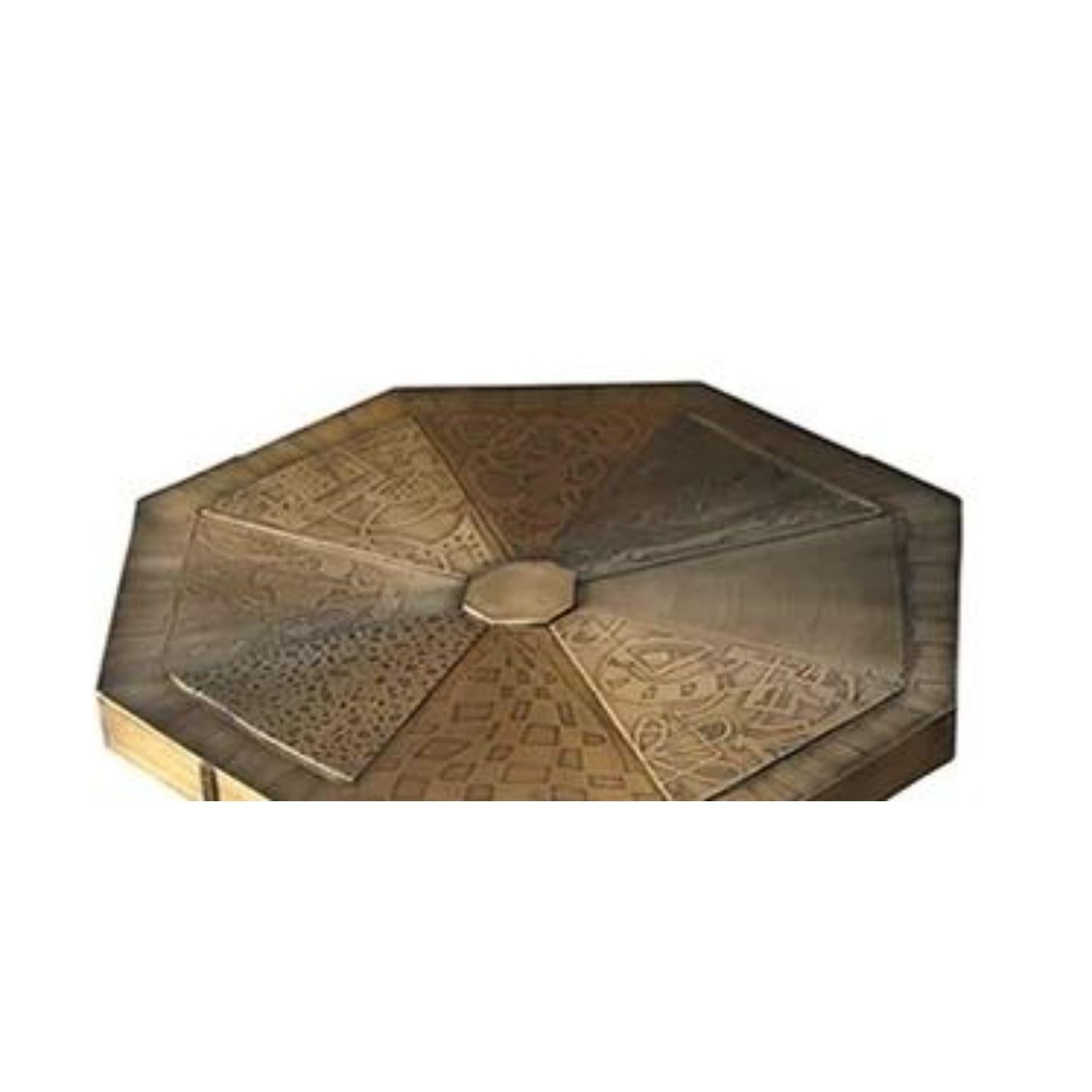 Belgian Windmill Brass Coffee Table by Brutalist Be For Sale