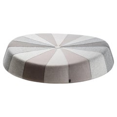 Windmill D180 High Ottoman in Gray Upholstery by Constance Guisset