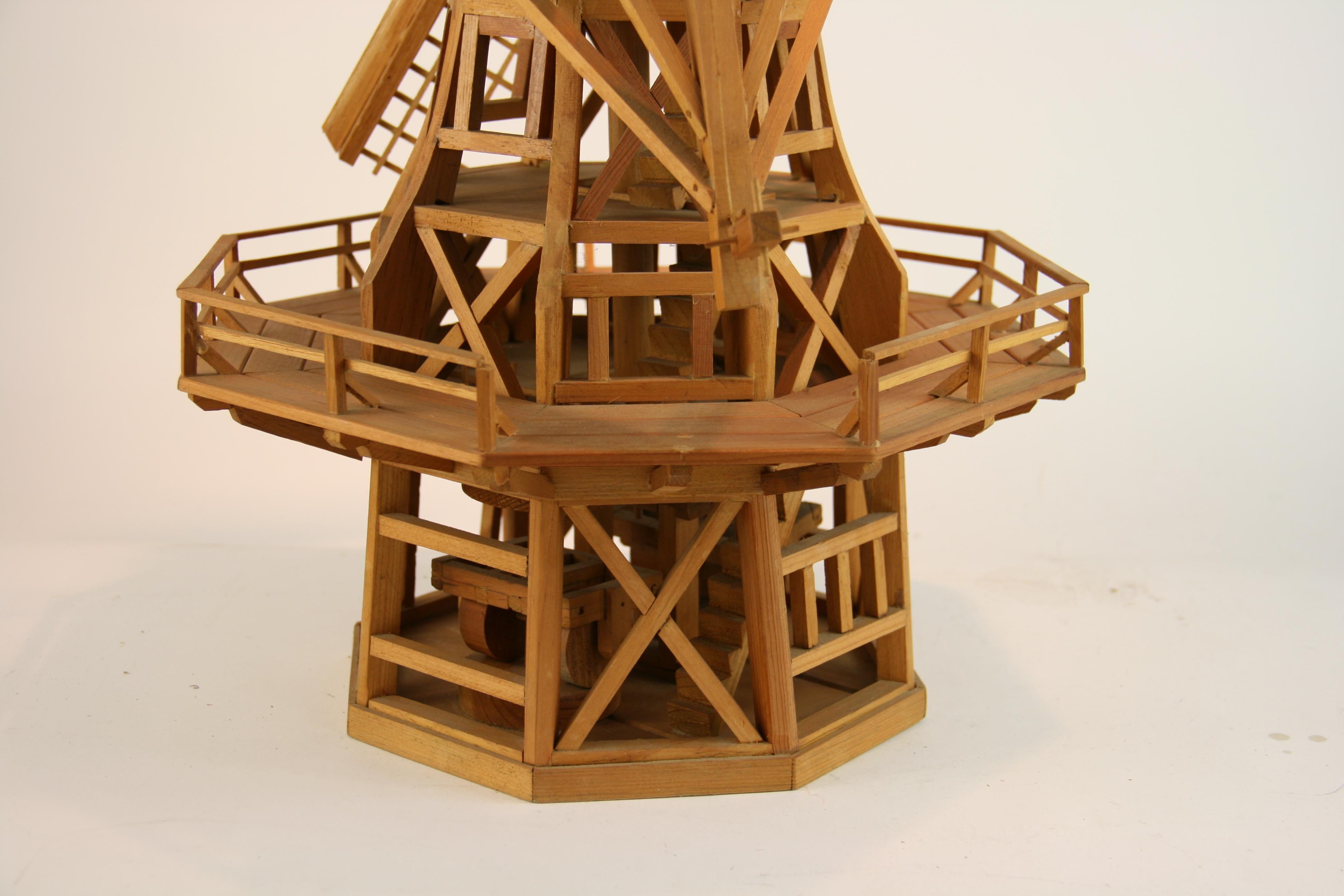 Windmill Wood Architectural Model For Sale 4