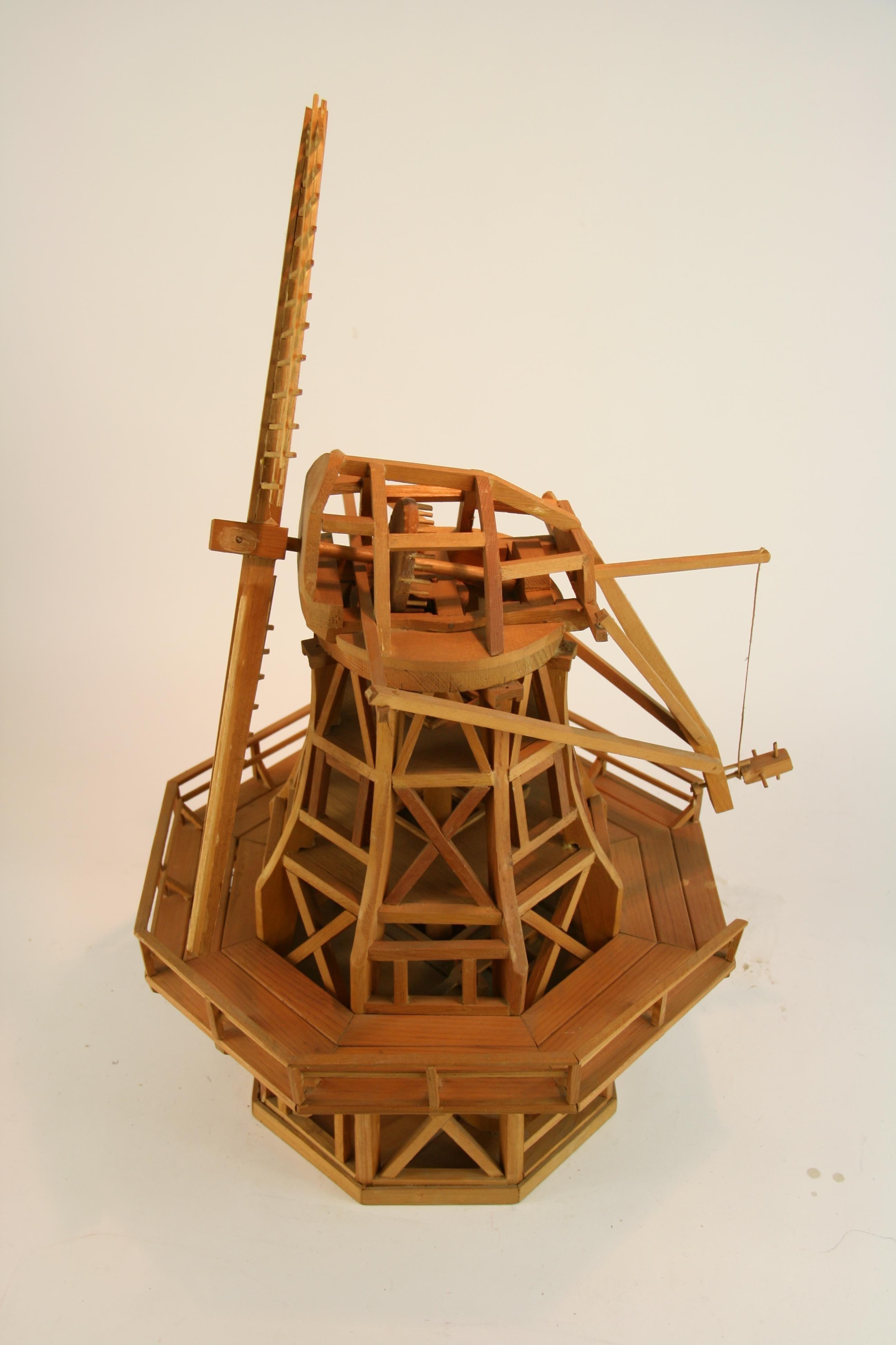 Mid-20th Century Windmill Wood Architectural Model For Sale