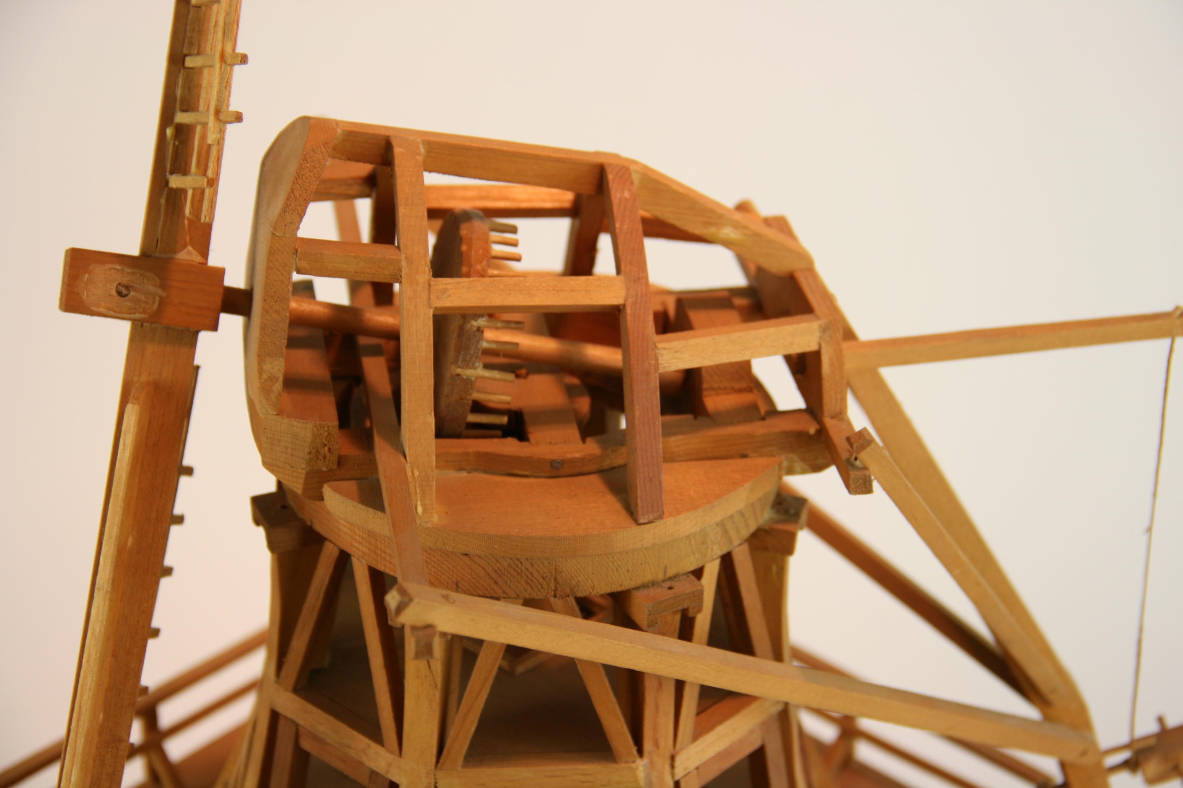 Softwood Windmill Wood Architectural Model For Sale