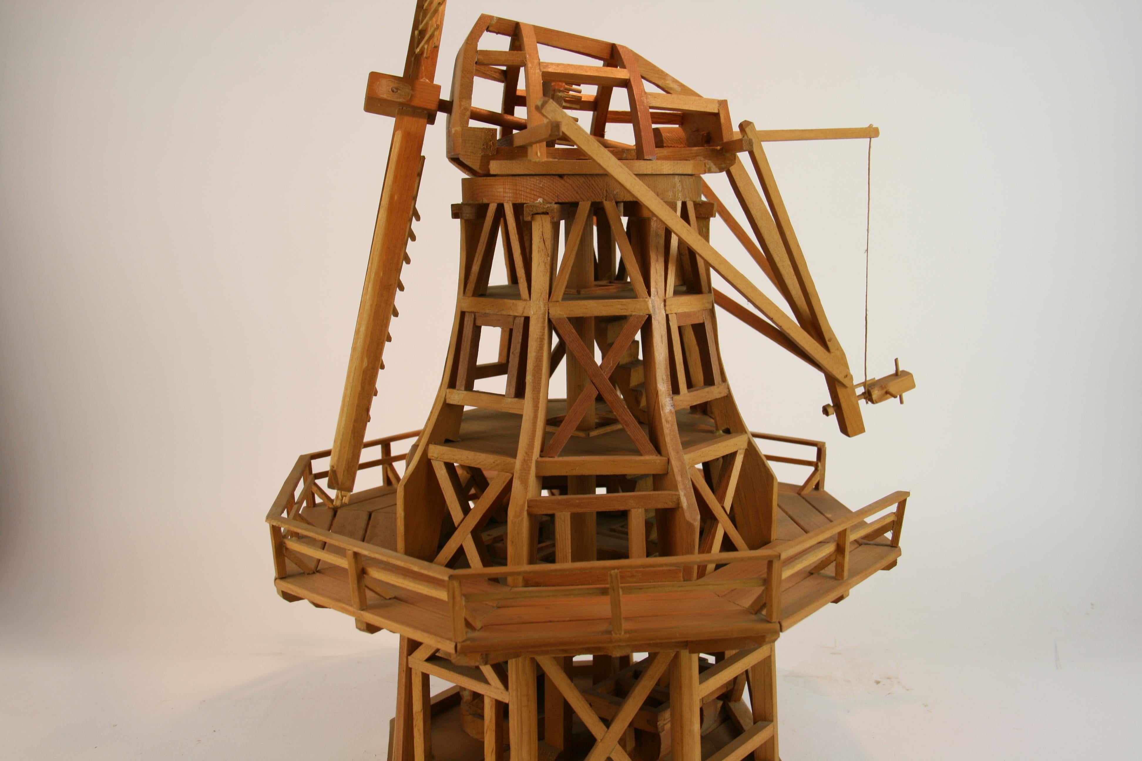 Windmill Wood Architectural Model For Sale 1