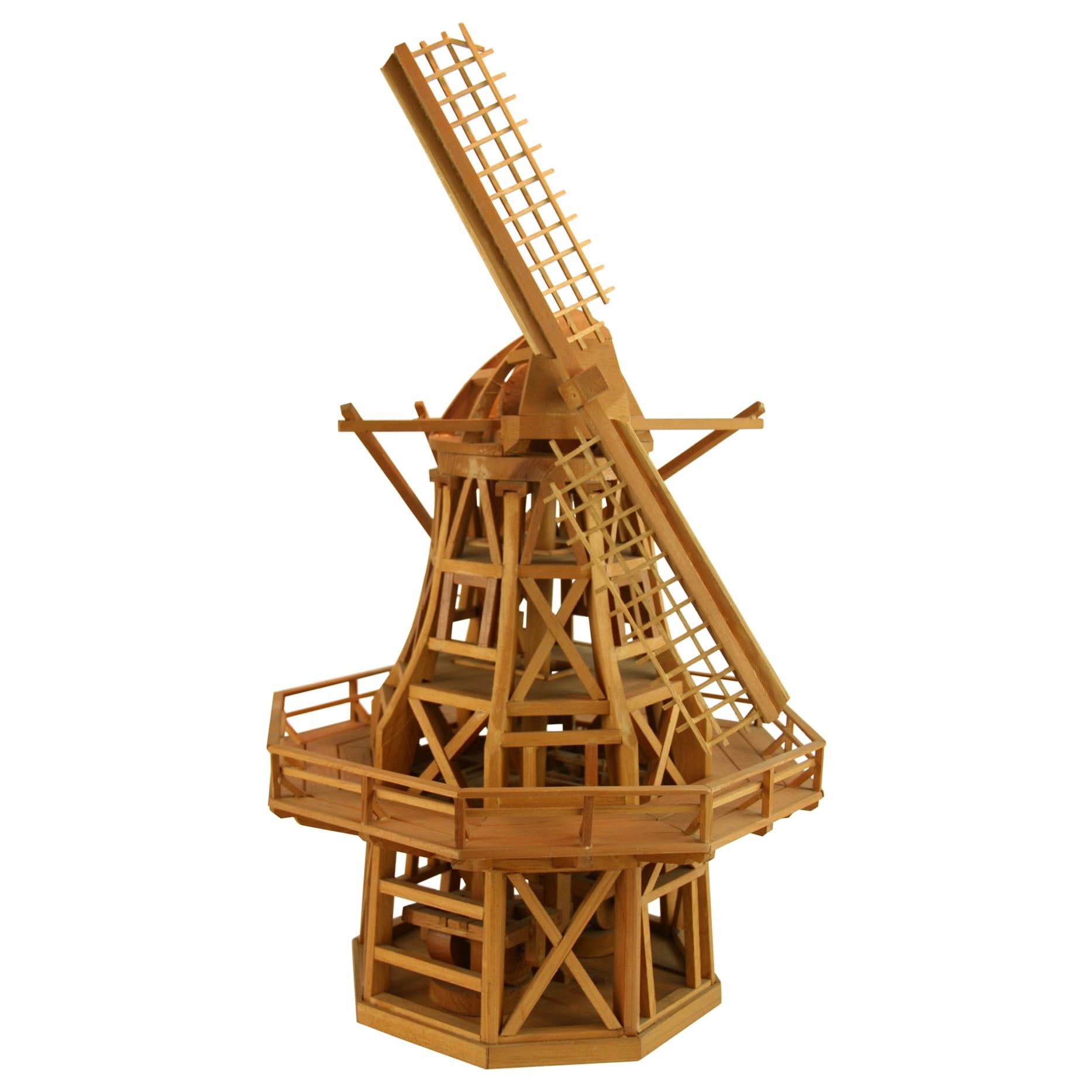 Windmill Wood Architectural Model For Sale