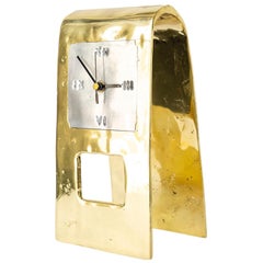 Orologio da finestra D002 in ottone e alluminio fatto a mano