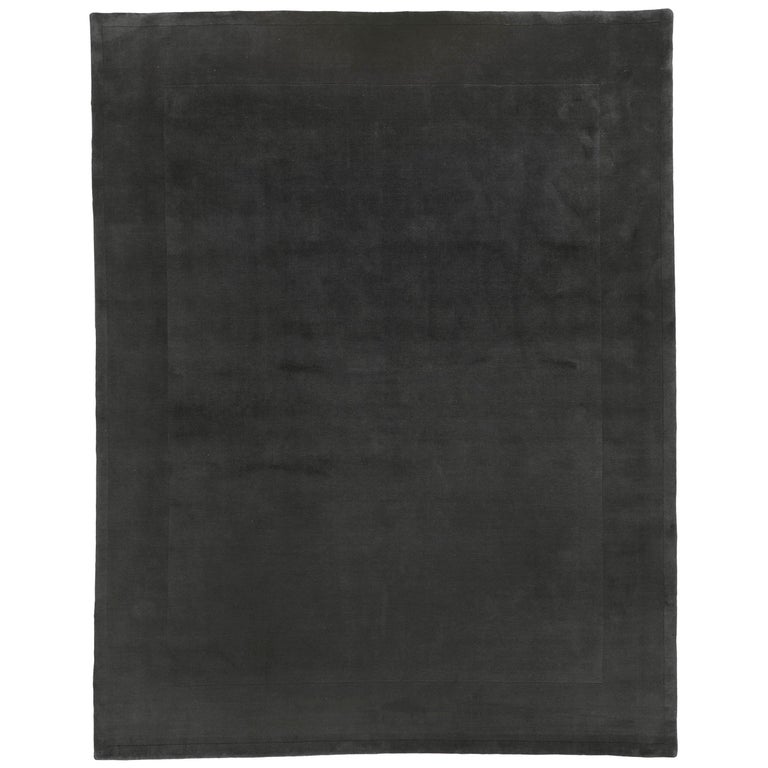 Window Design Dark Grey Wool Area Rug For Sale at 1stDibs dark grey