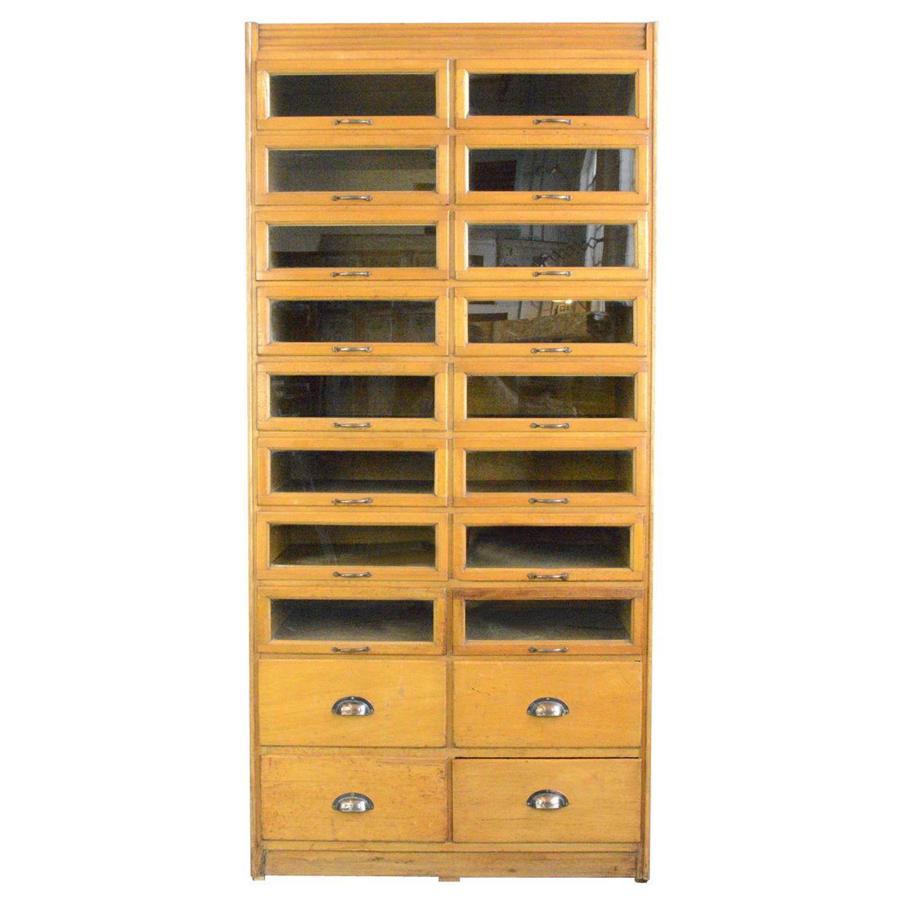 Window Fronted English Haberdashery Drawers, circa 1930s