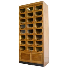 Window Fronted English Haberdashery Drawers, circa 1940s