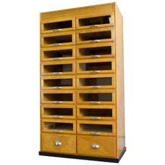 Window Fronted English Haberdashery Drawers, circa 1950s