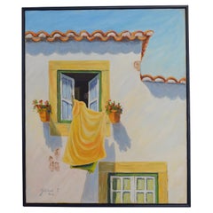 « Window in the village of Obidos, Portugal », 2002, peinture à l'huile