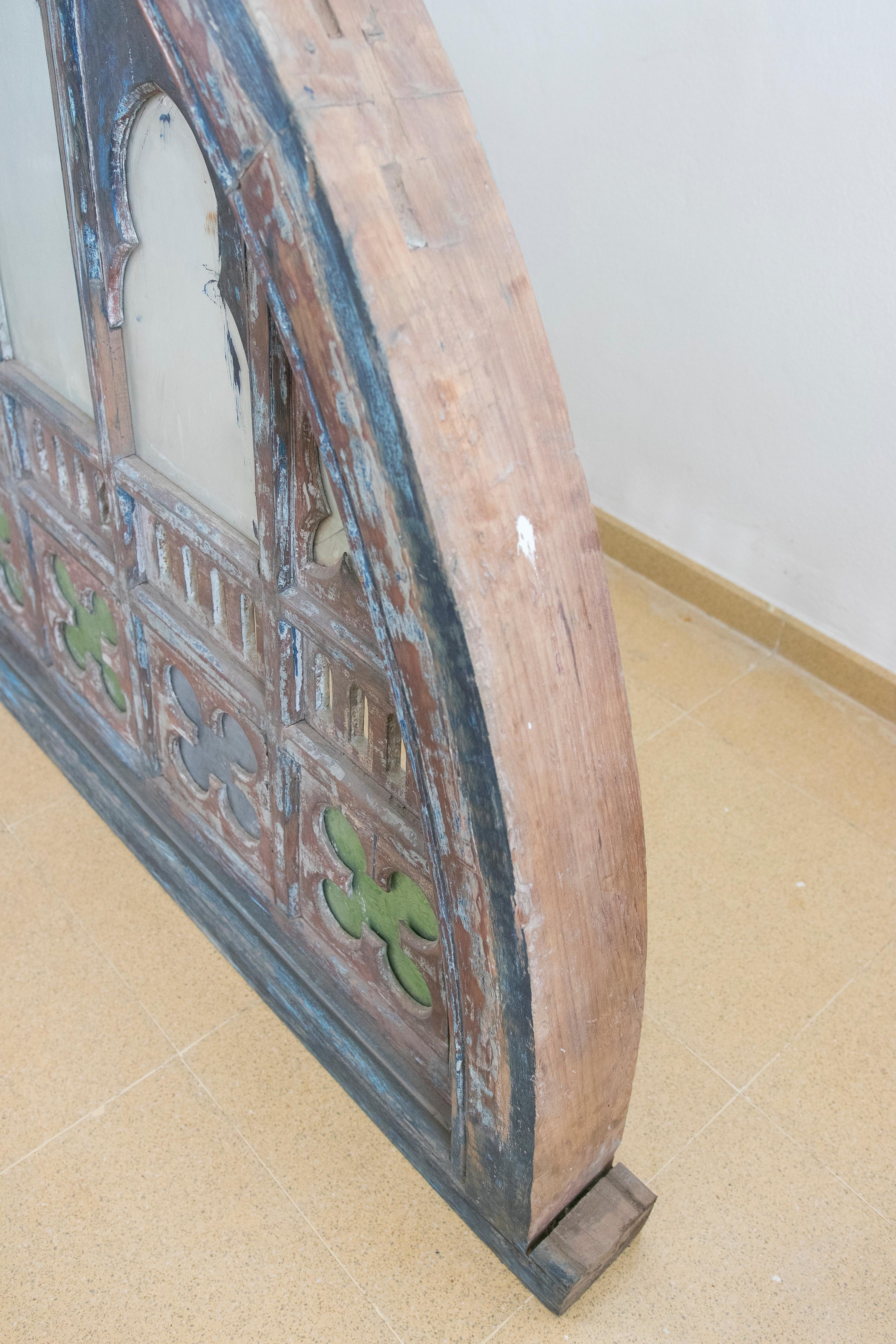 Window of a Wooden Building with its Original Painting and Tinted Glass For Sale 2