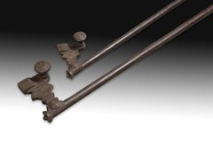 Window or Door Fittings, Wrought Iron, 18th Century