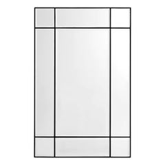 Window-Shaped Mirror, Bronze Finish, Bevelled Glass.