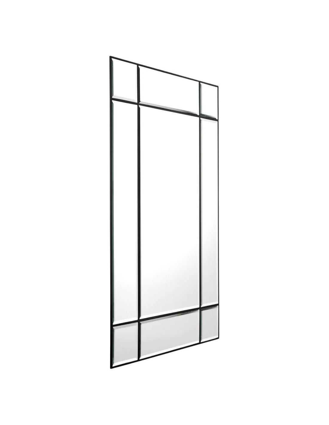 Francese Window-Shaped Mirror, Bronze Finish, Bevelled Glass. in vendita