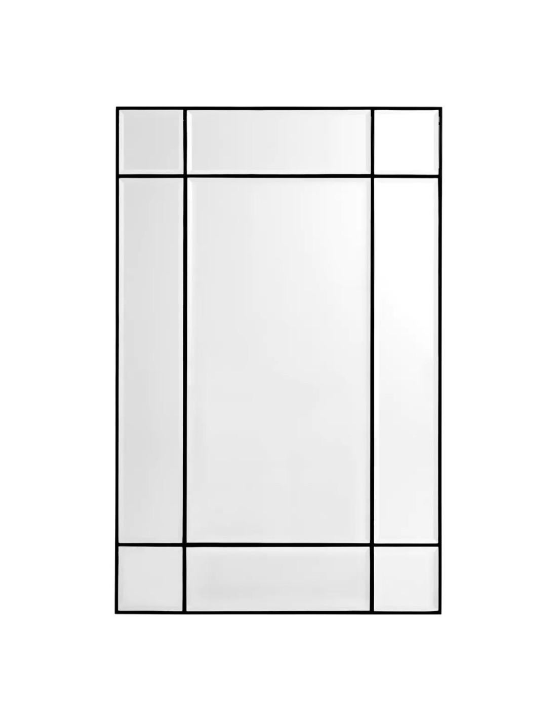 Window-Shaped Mirror, Bronze Finish, Bevelled Glass. In condizioni Nuovo in vendita a Saint-Ouen, FR