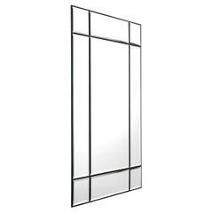 Window-Shaped Mirror, Bronze Finish, Bevelled Glass.