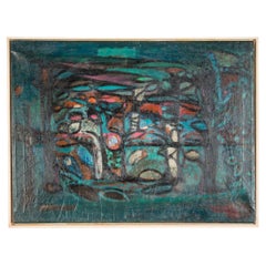 Fenster zum Garten Öl auf Leinwand Gerahmt Wilhelm Jan Elsman Abstrakte Kunst