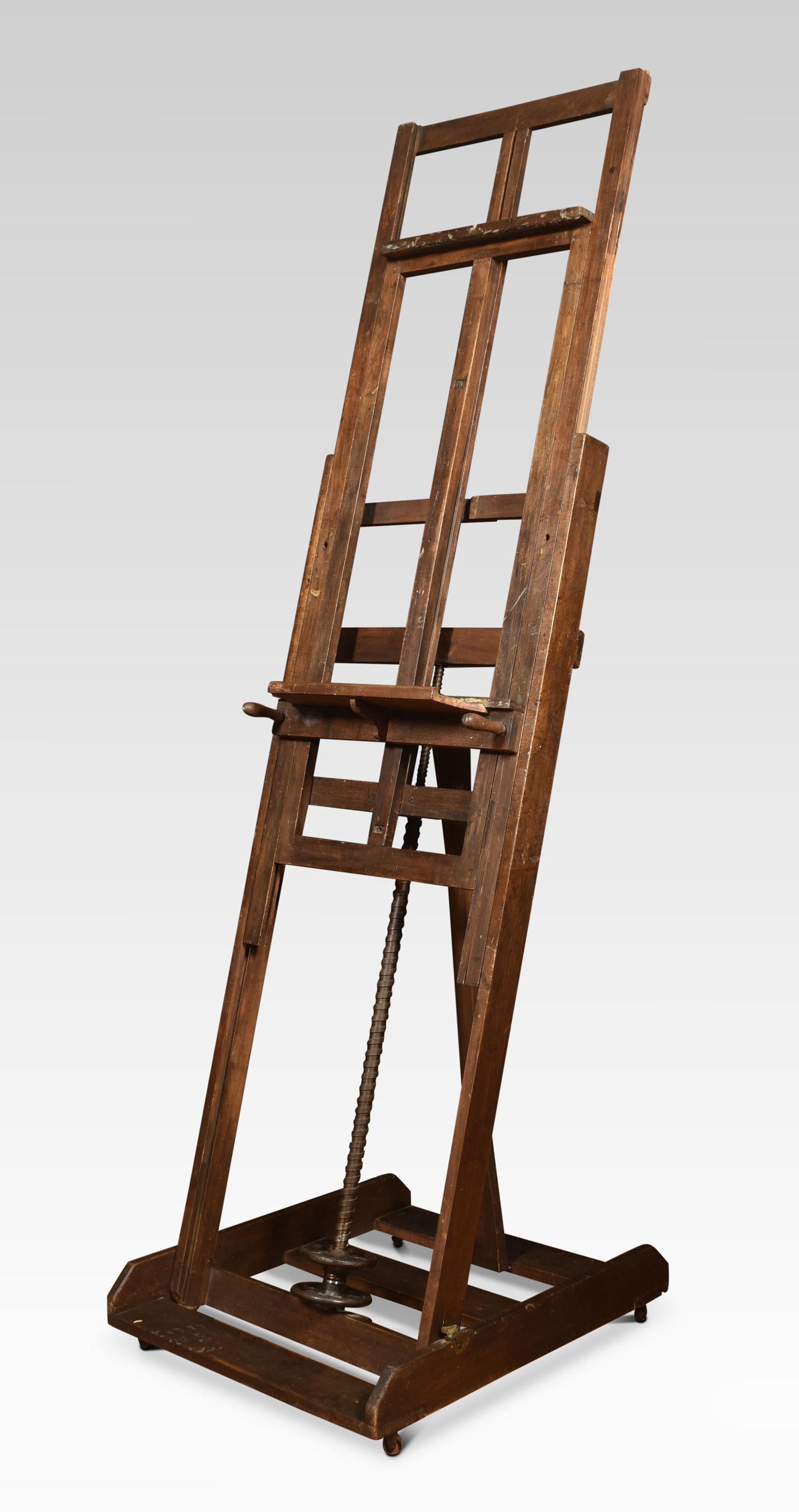 Oak Windsor and Newton Easel For Sale