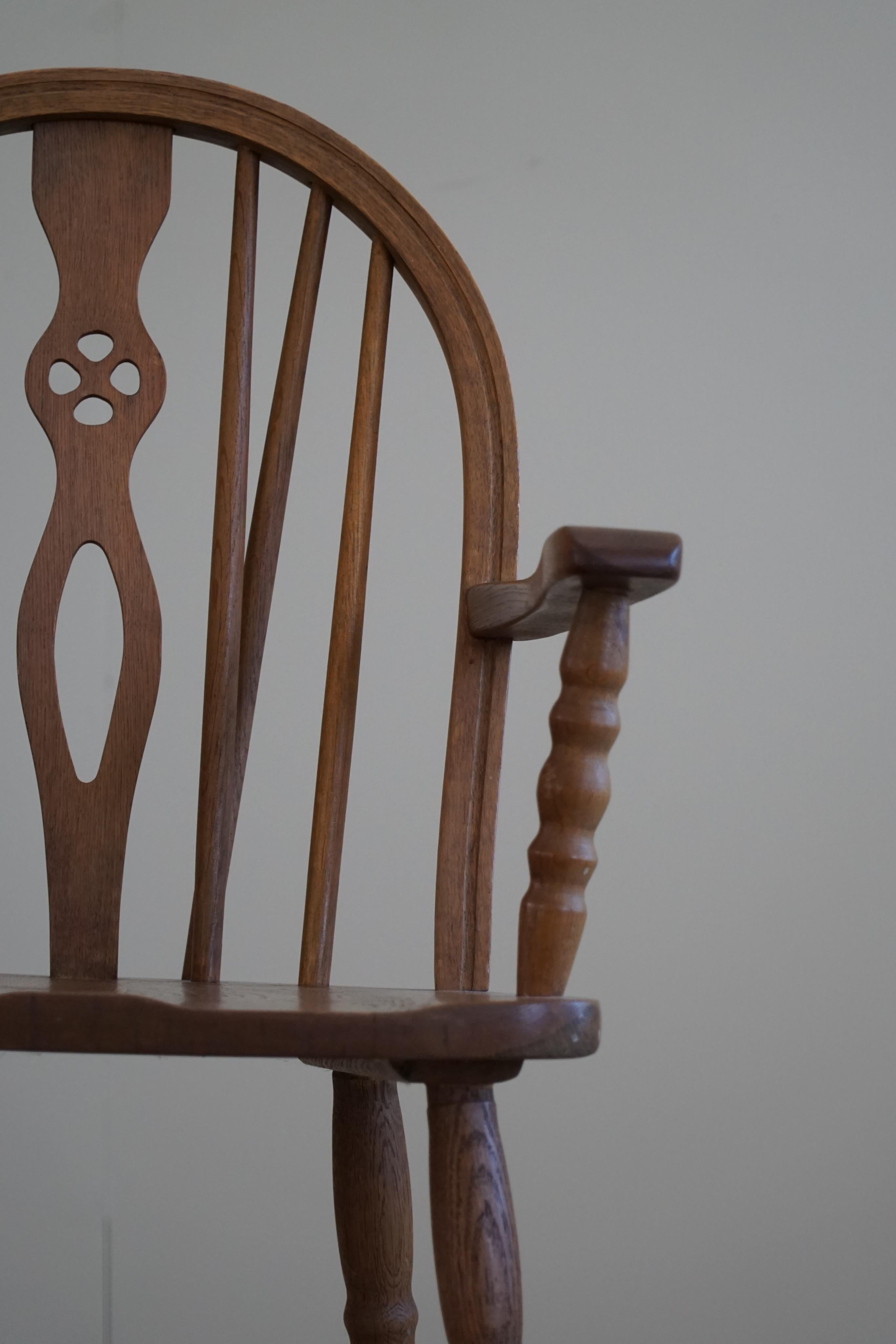 Windsor Armchair in Oak, English Edwardian, 19th Century For Sale 3