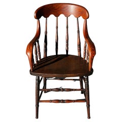 Windsor armchair in turned wood from the 19th  Century