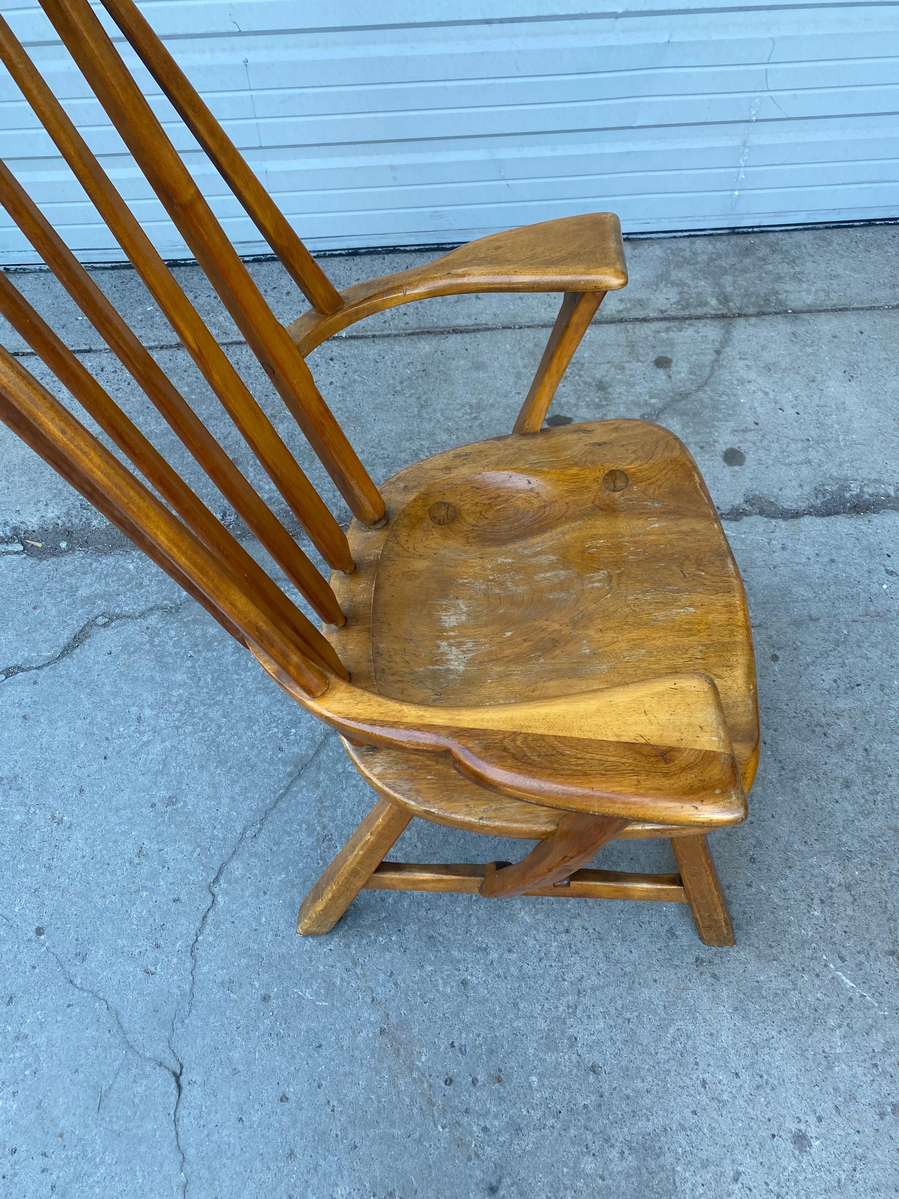 Birch Windsor Armchair Sikes Chair Company by Herman de Vries, Designer For Sale