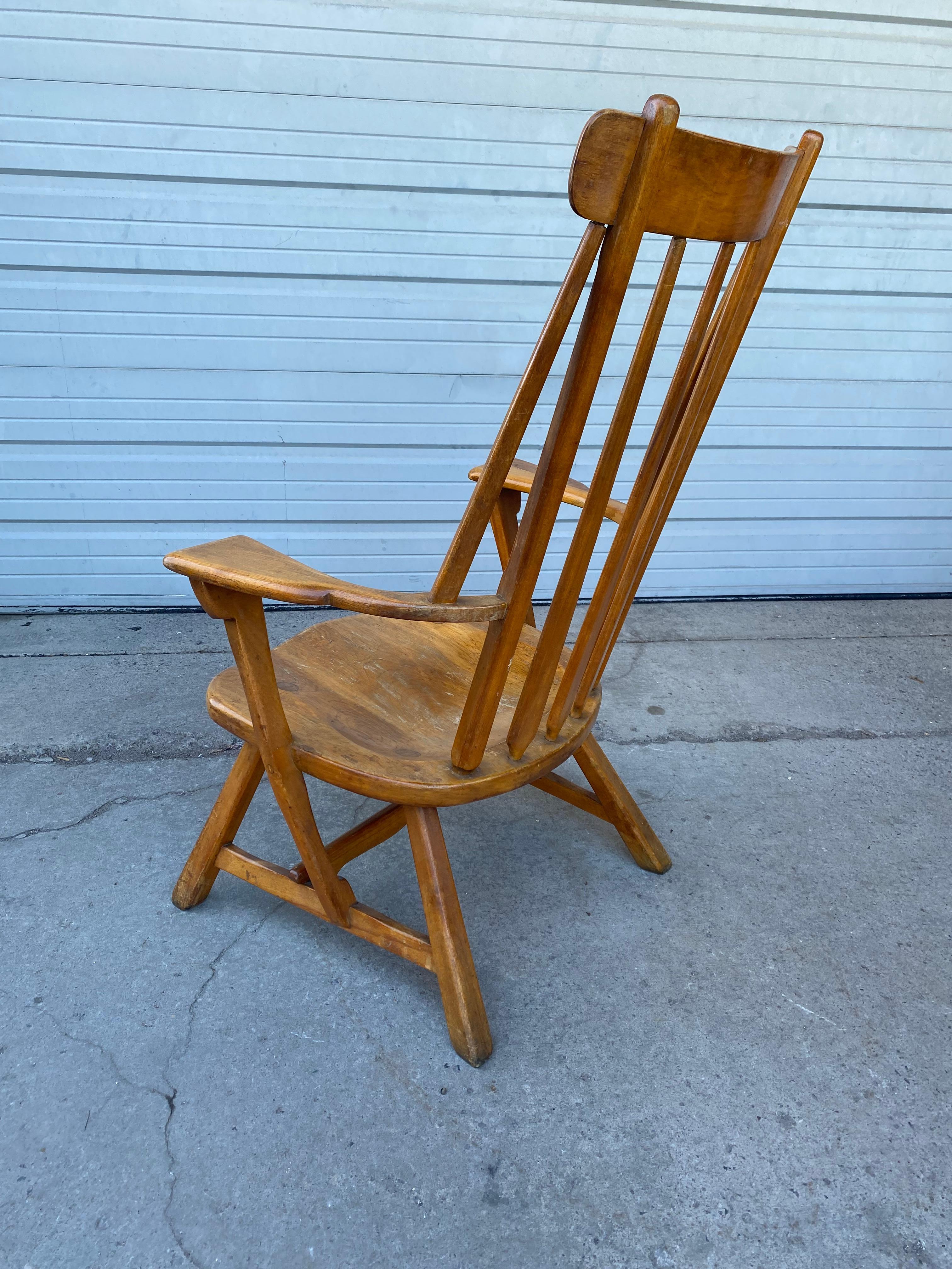 American Colonial Windsor Armchair Sikes Chair Company by Herman de Vries, Designer For Sale