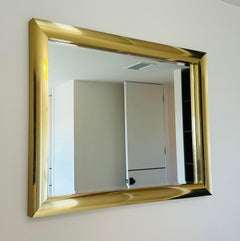 Windsor Art Large Brass-Plated Aluminum Wall Mirror, USA, Mid-Century Modern