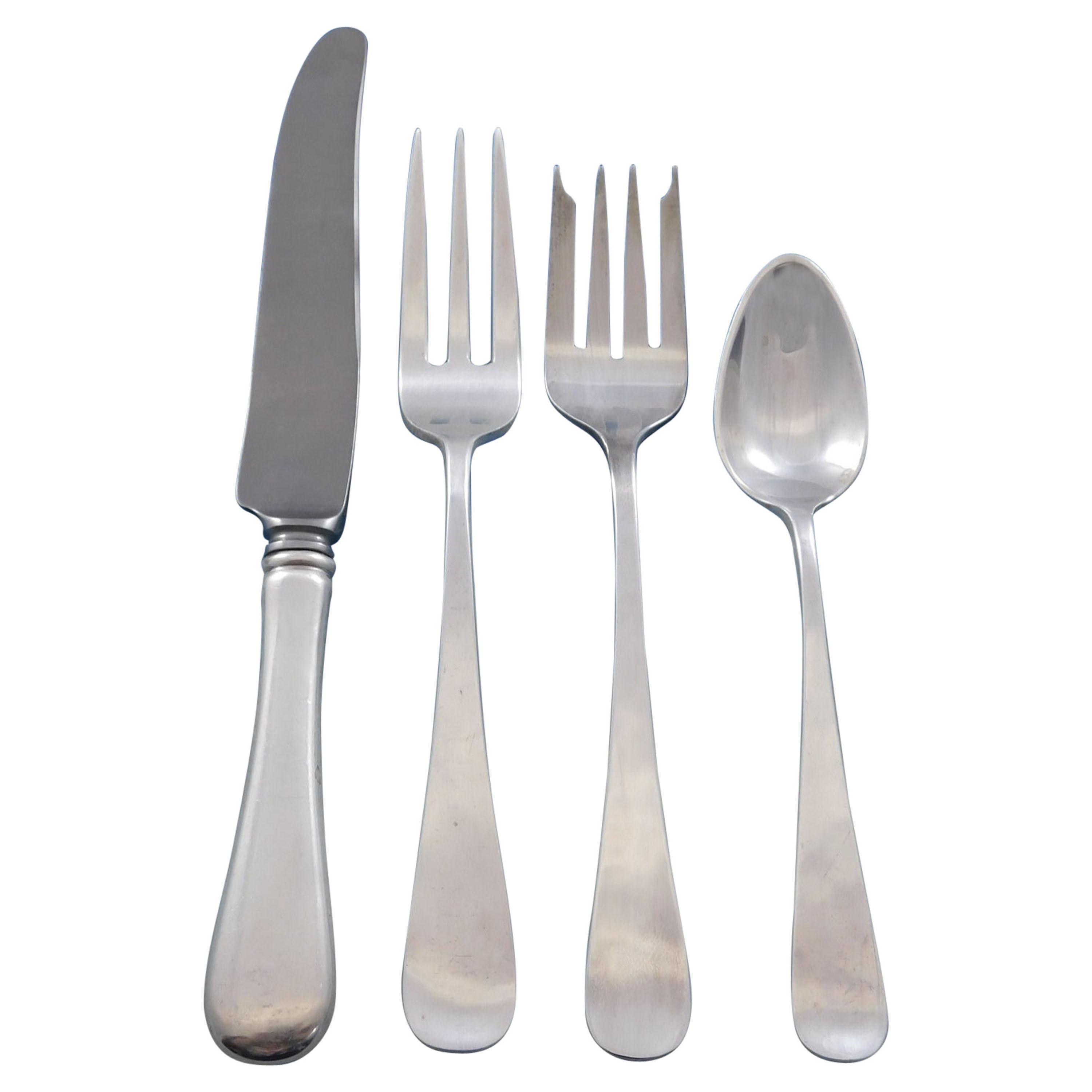 Windsor by Old Newbury Crafters Juego de cubiertos de plata de ley 12 servicios 51 piezas