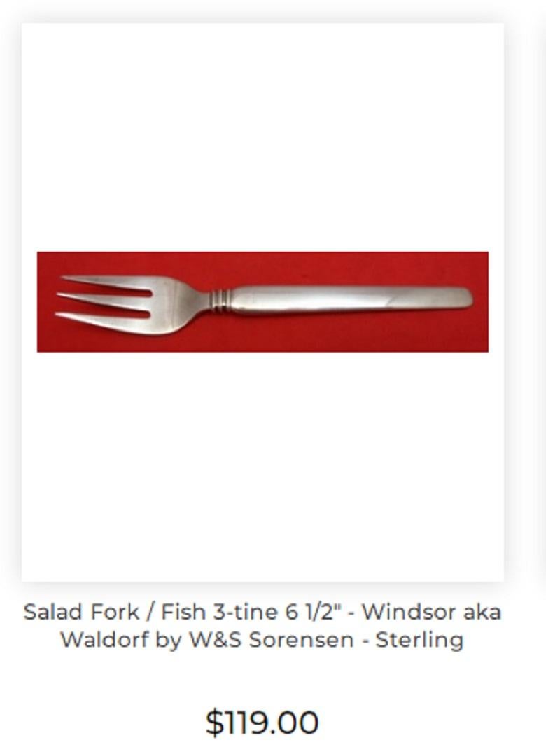 Windsor by Sorensen Sterling Silver Danish Flatware 43 Pieces 4