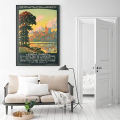 Windsor Castle c1913 French Railway Travel Advertising Poster, Constant Duval