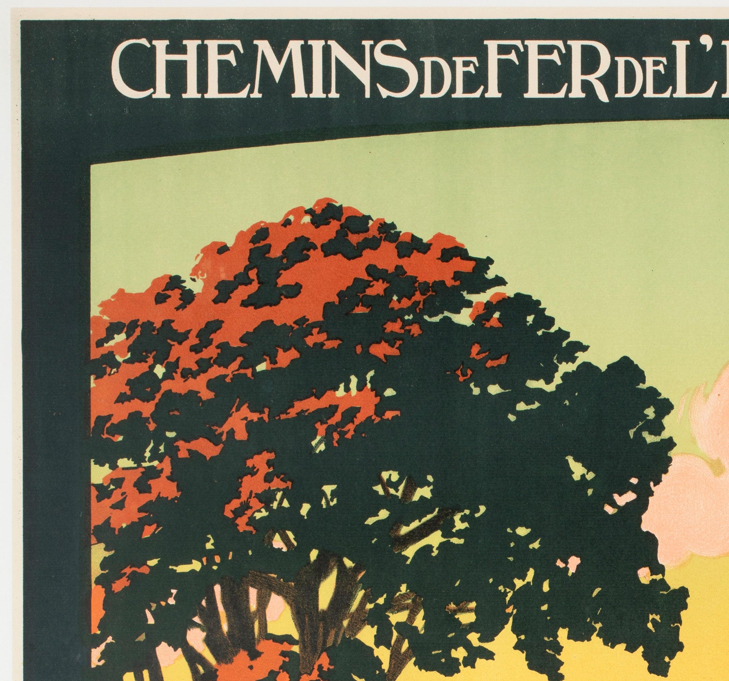 Français Château de Windsor c1913 Affiche publicitaire pour les chemins de fer français, Constant Duval en vente