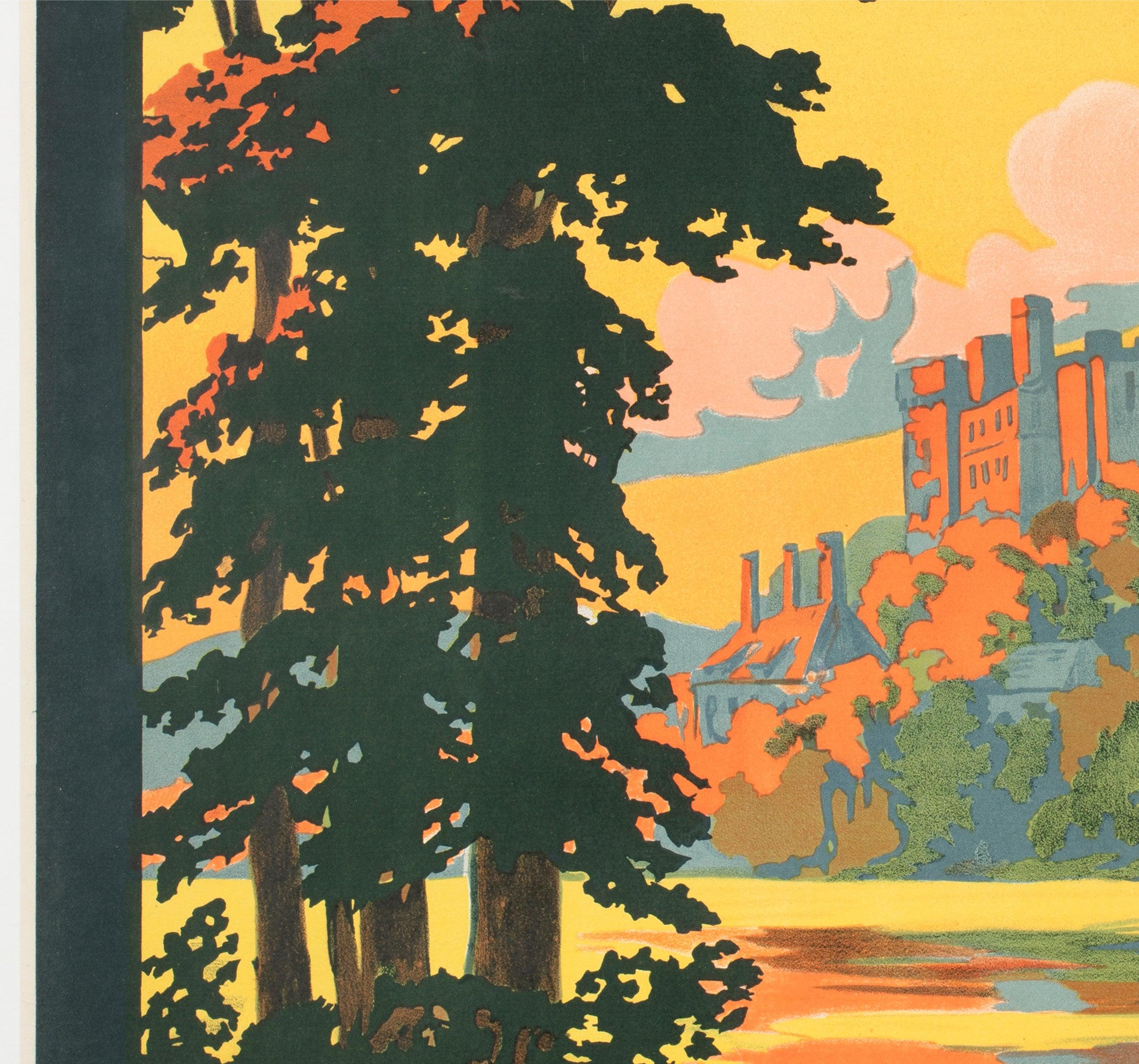 20ième siècle Château de Windsor c1913 Affiche publicitaire pour les chemins de fer français, Constant Duval en vente