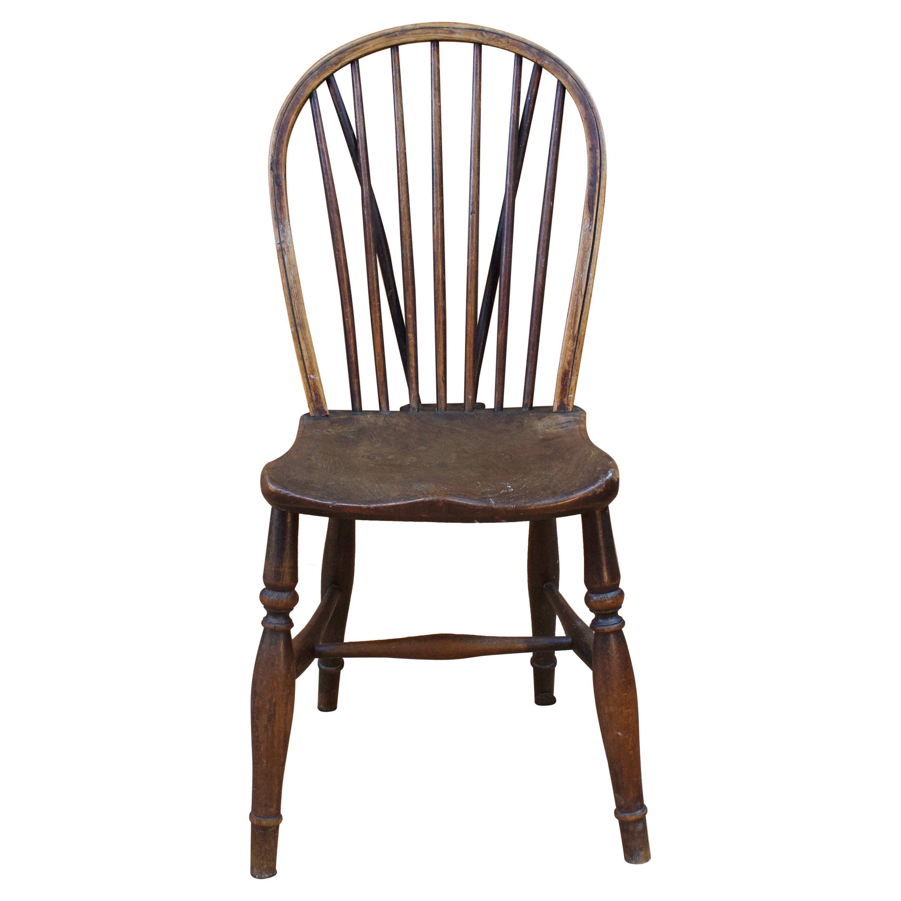 Chaise Windsor en bois massif, Angleterre, 19ème siècle