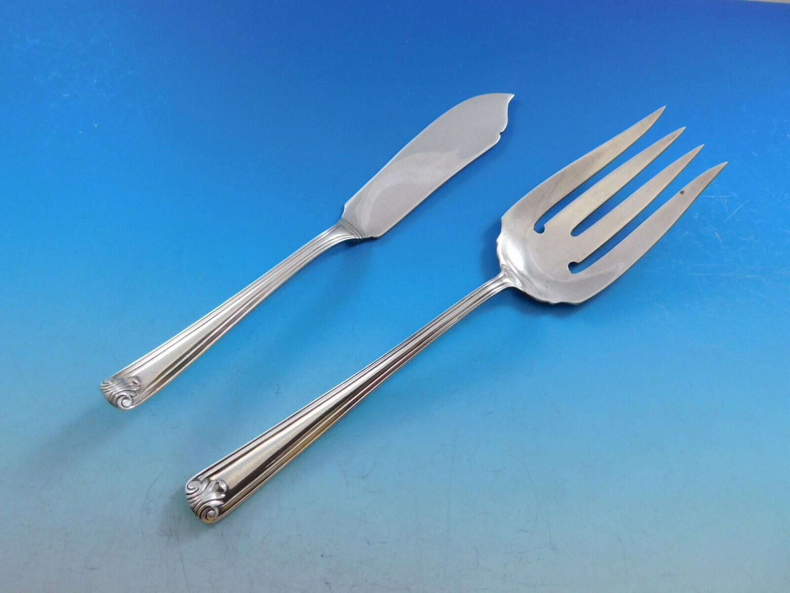 Argento 925 Windsor Manor by Watson Silver Set di posate in argento sterling 8 Servizio 55 pezzi Scarso in vendita