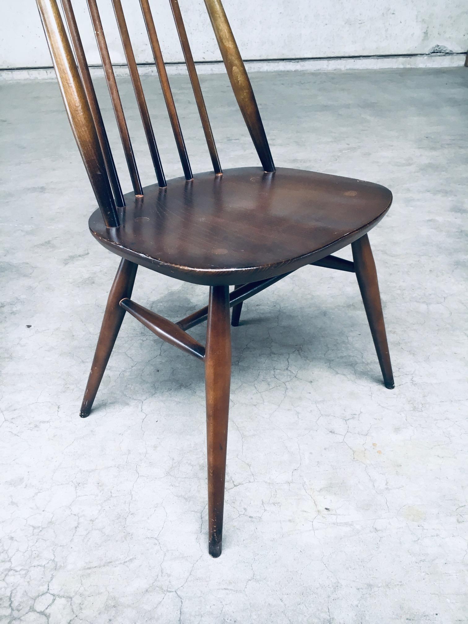 Windsor 'Moustache' Dining Chair set by Ercol, England 1970's 7