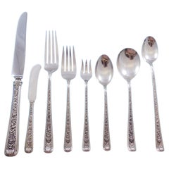 Windsor Rose by Watson Sterling Silver Flatware Set 12 Service 105 Pieces Dinner