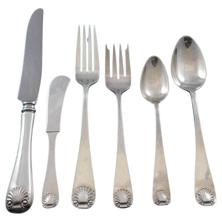 Old Newbury by Old Newbury Crafters Sterling Silver Flatware Set 40 Pcs  Dinner For Sale at 1stDibs