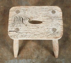 Windsor Stool with Weathered Surface