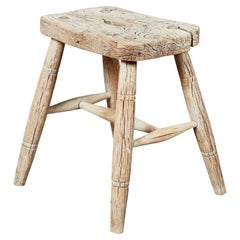 Windsor Stool with Weathered Surface
