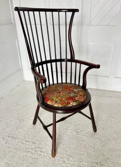 Chaise à dossier en tonneau de style Windsor