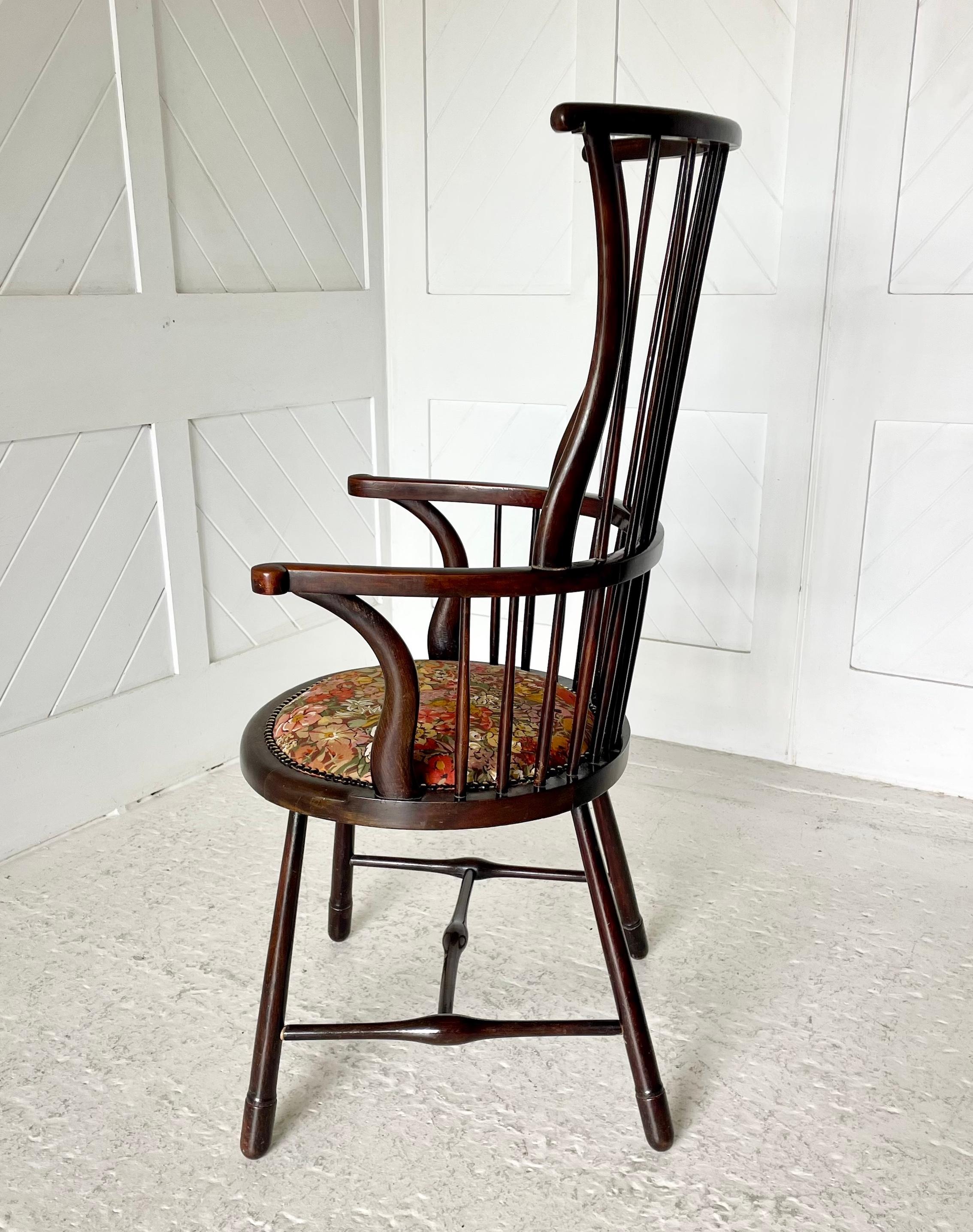 Fine XIX secolo Sedia con schienale a botte in stile Windsor in vendita
