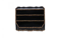 Windsor-Style Black and Gold Bordered Desk Top Shelving