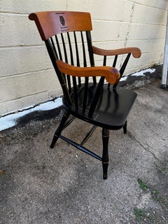 Sillón de la Universidad de Georgetown Estilo Windsor Laca Negra