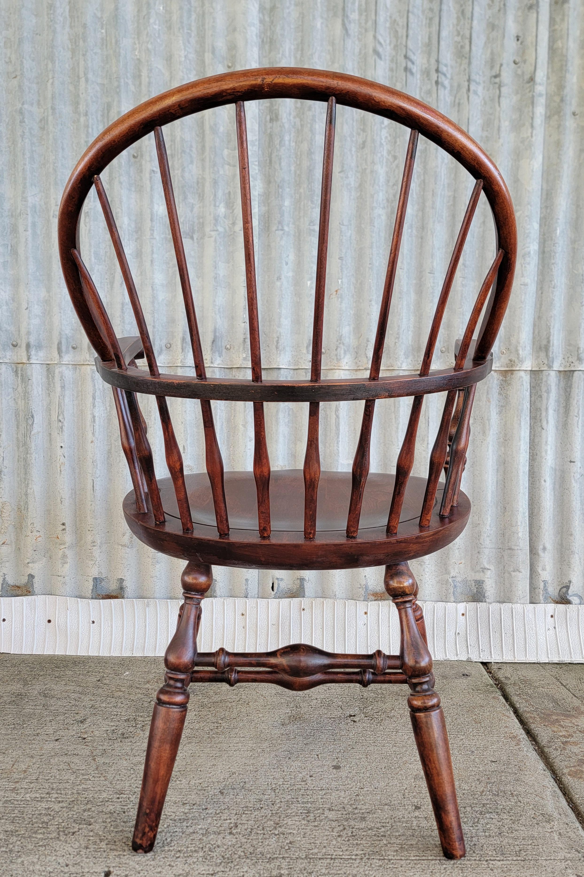 American Colonial Windsor Style Chair by Nichols & Stone For Sale