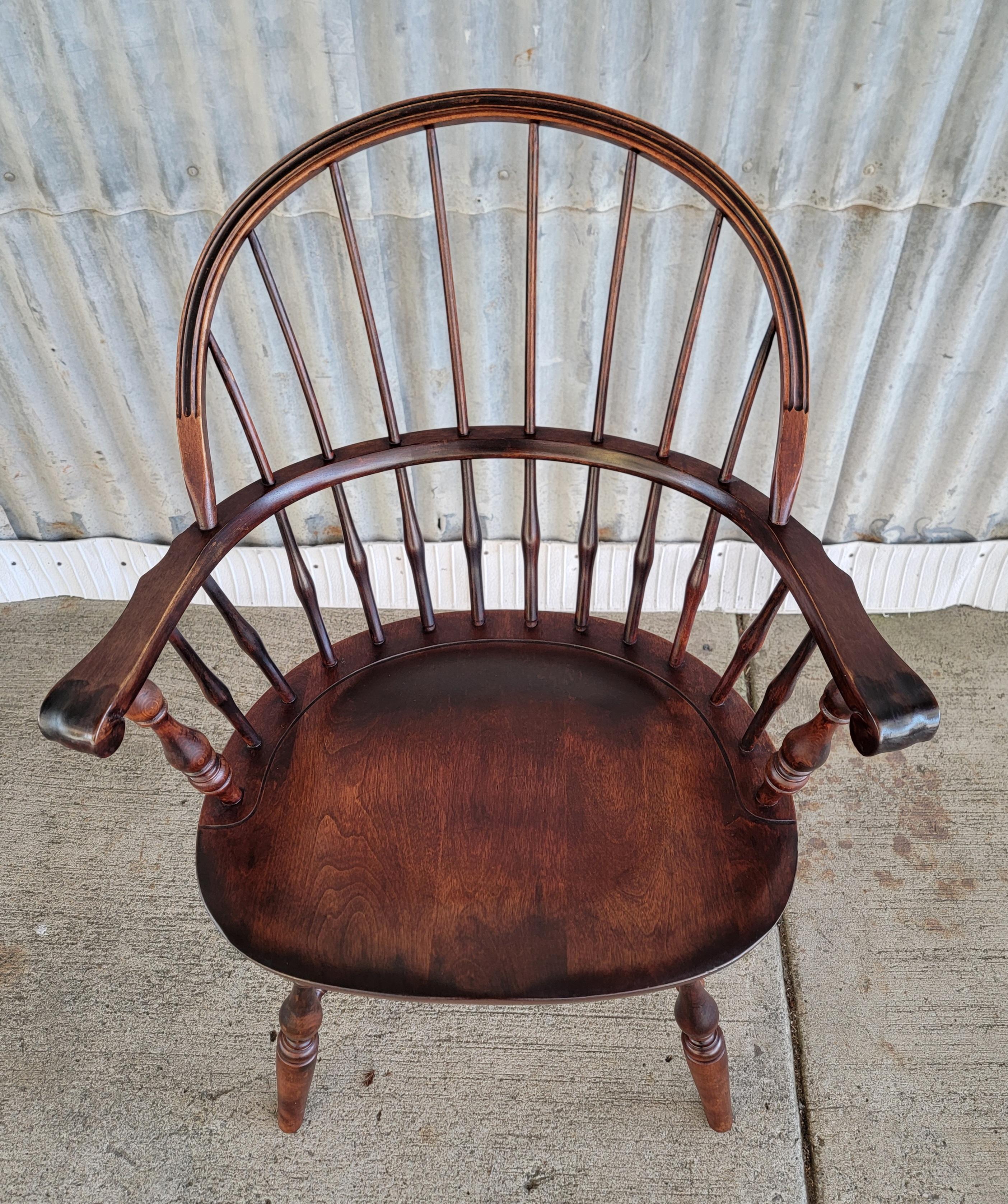 Wood Windsor Style Chair by Nichols & Stone For Sale