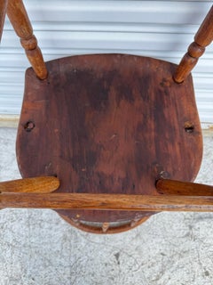 Ancienne chaise d'appoint Windsor en noyer du XIXe siècle