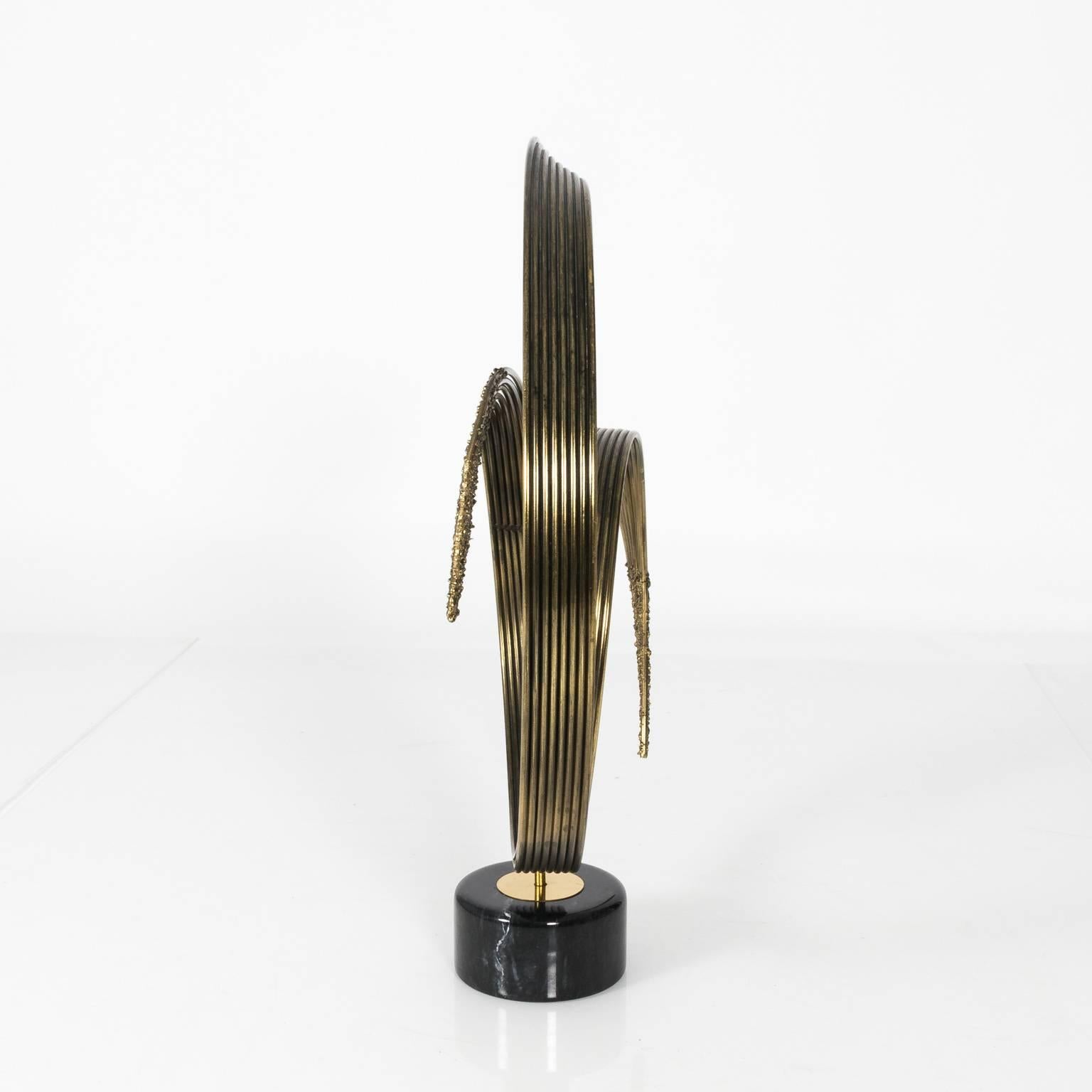 Metal Windswept Brass Sculpture by Curtis Jere For Sale