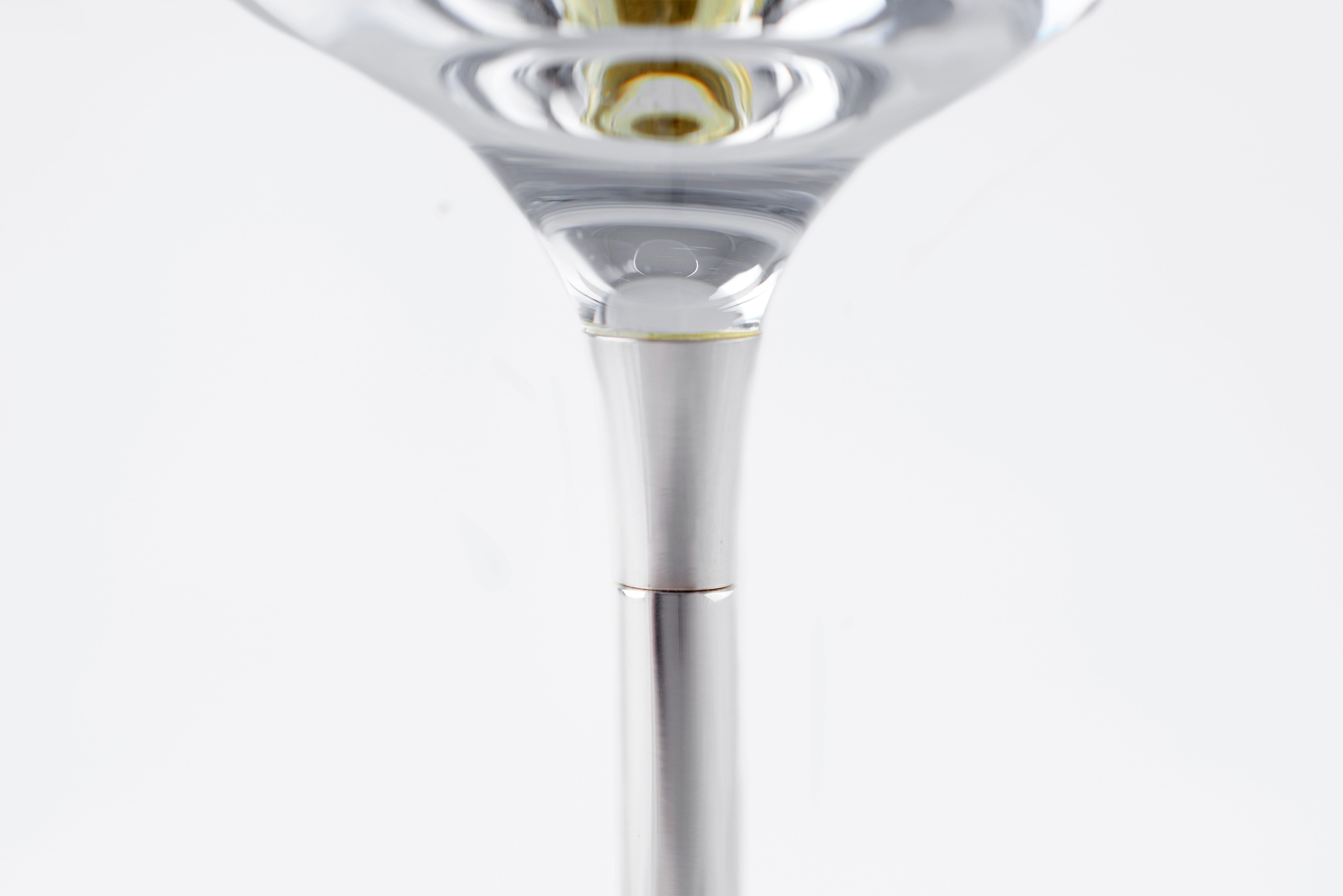 Wine and cocktail Luxury Glassware, Sterling Silver, 1 Piece, Hand Made in Italy In New Condition For Sale In Firenze, IT